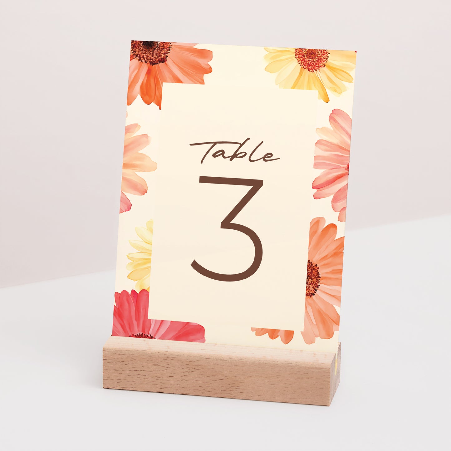 Marque table Mariage Rectangle Éclats de Fleurs photo N° 3