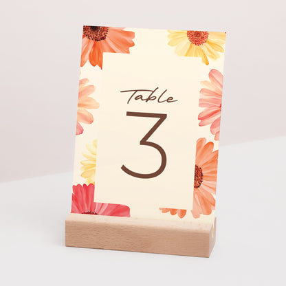 Marque table Mariage Rectangle Éclats de Fleurs photo N° 3