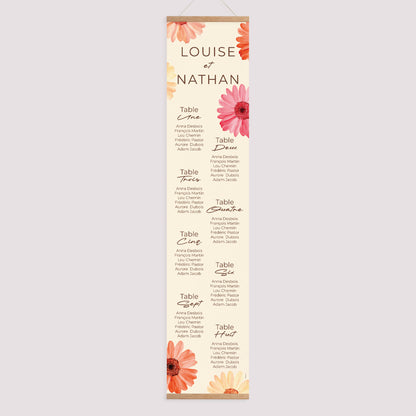 Plan de table Mariage Papier Éclats de Fleurs photo N° 1