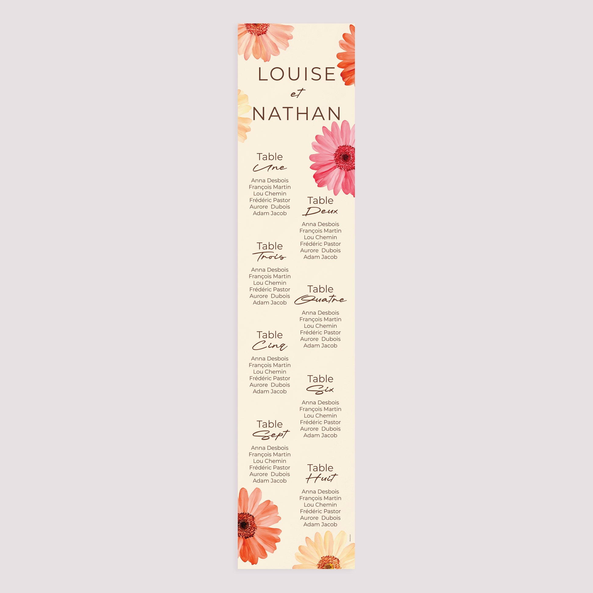 Plan de table Mariage Papier Éclats de Fleurs photo N° 3