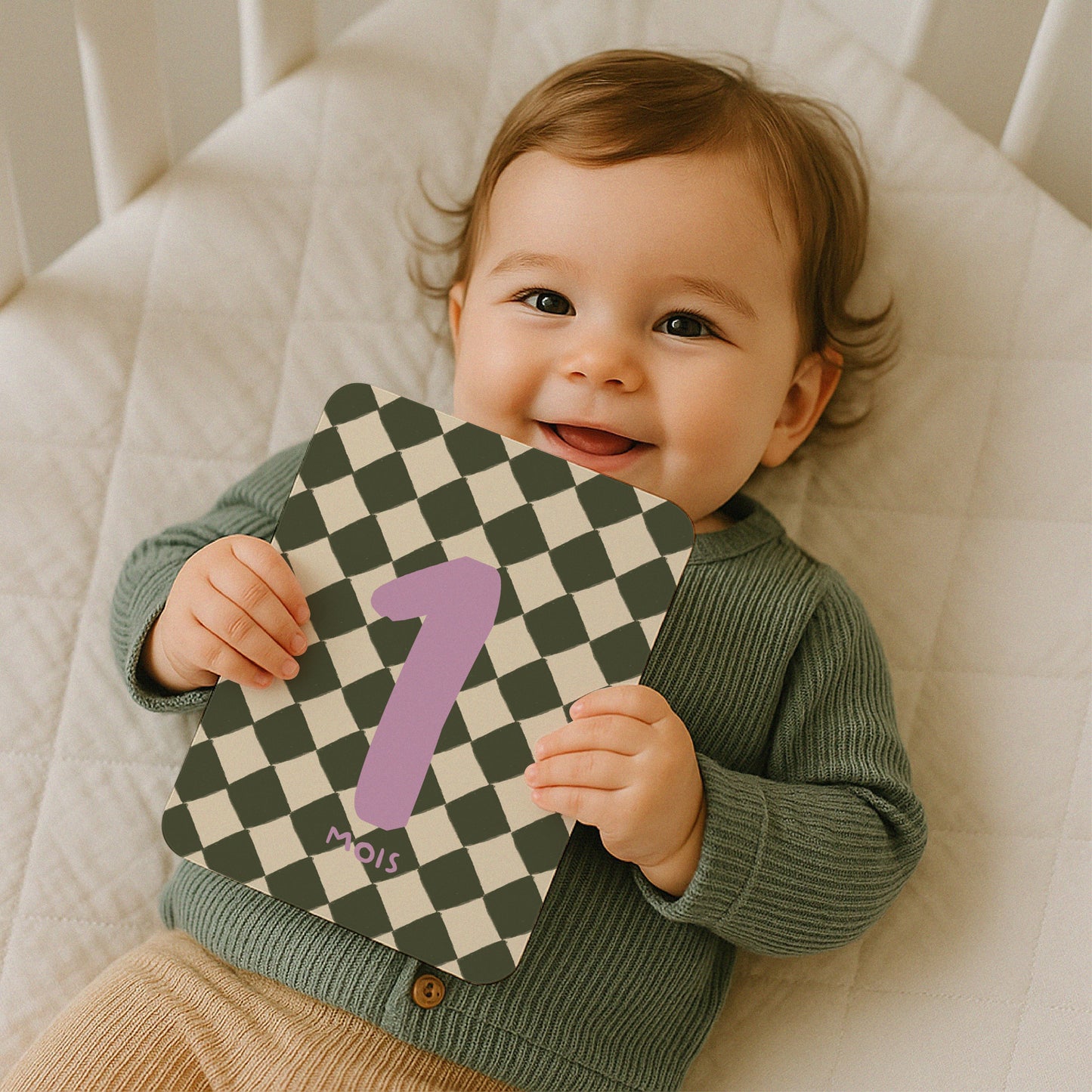 Carte étape bébé Naissance Lot de 12 Mini Mois photo N° 2