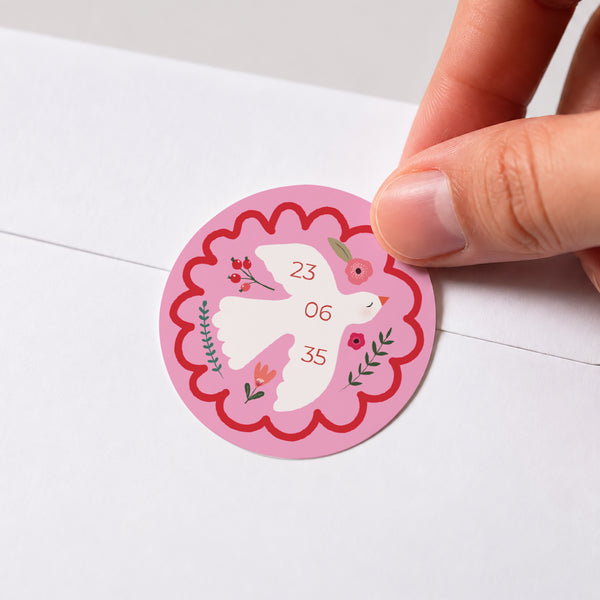 Sticker Baptême Rond Douce Promesse photo