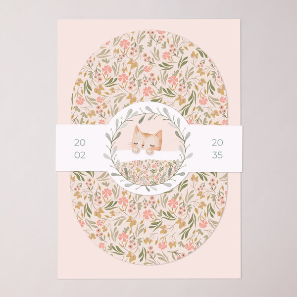 Faire-part Naissance bandeau, 2 cartes Douce Frimousse photo