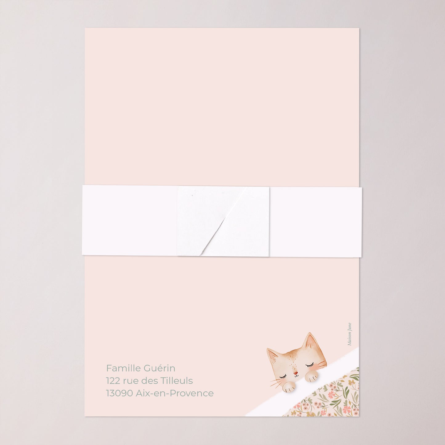 Faire-part Naissance bandeau, 2 cartes Douce Frimousse photo N° 5