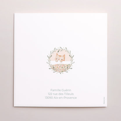 Faire-part Naissance Carré double volet Douce Frimousse photo N° 3