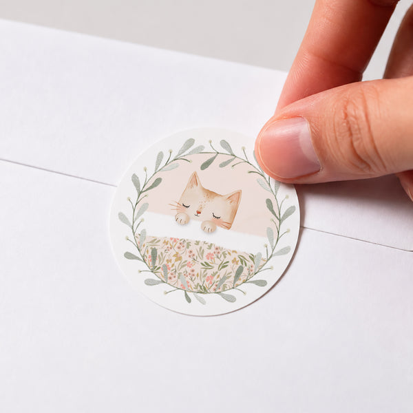 Sticker Naissance Rond Douce Frimousse photo