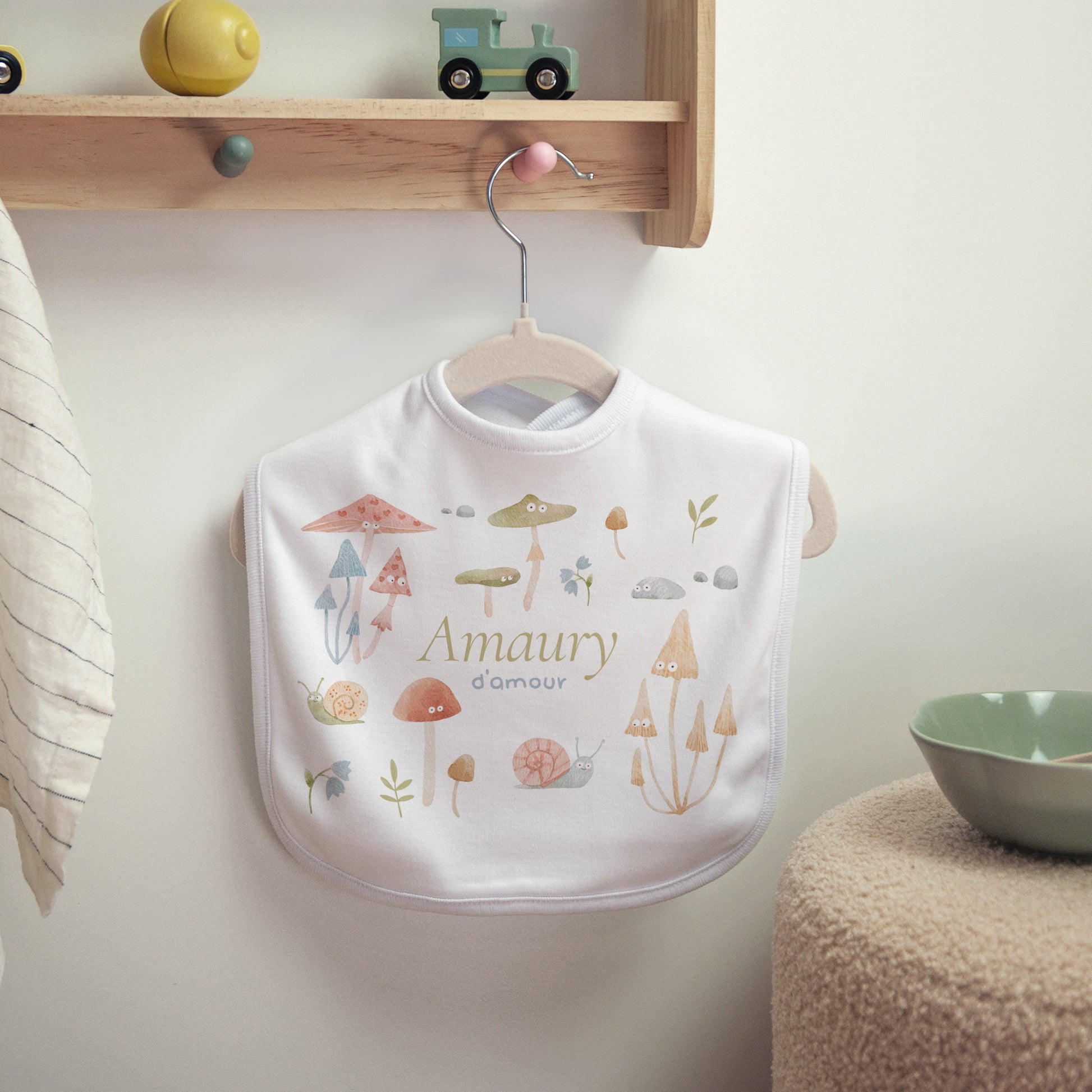 Bavoir Naissance Tissu Le petit monde de la forêt photo N° 2