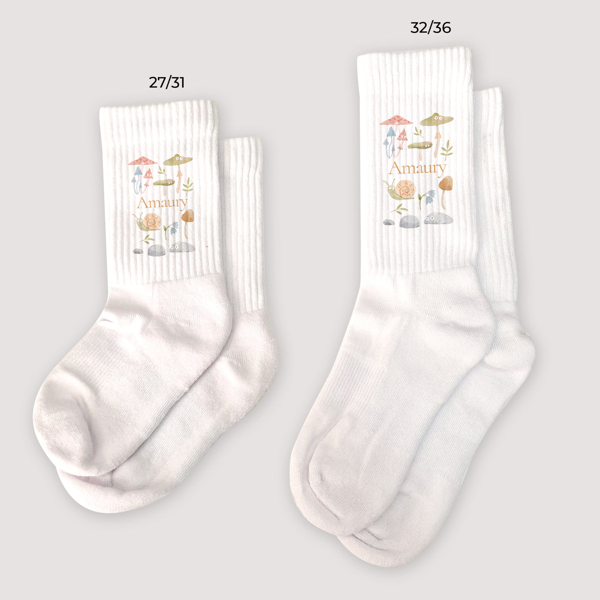 Chaussettes enfant Blanches Le petit monde de la forêt photo N° 1