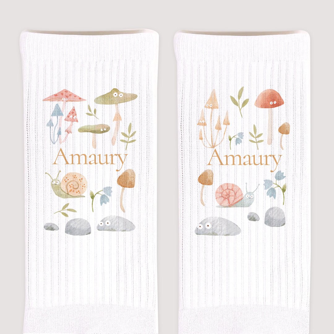 Chaussettes enfant Blanches Le petit monde de la forêt photo N° 3