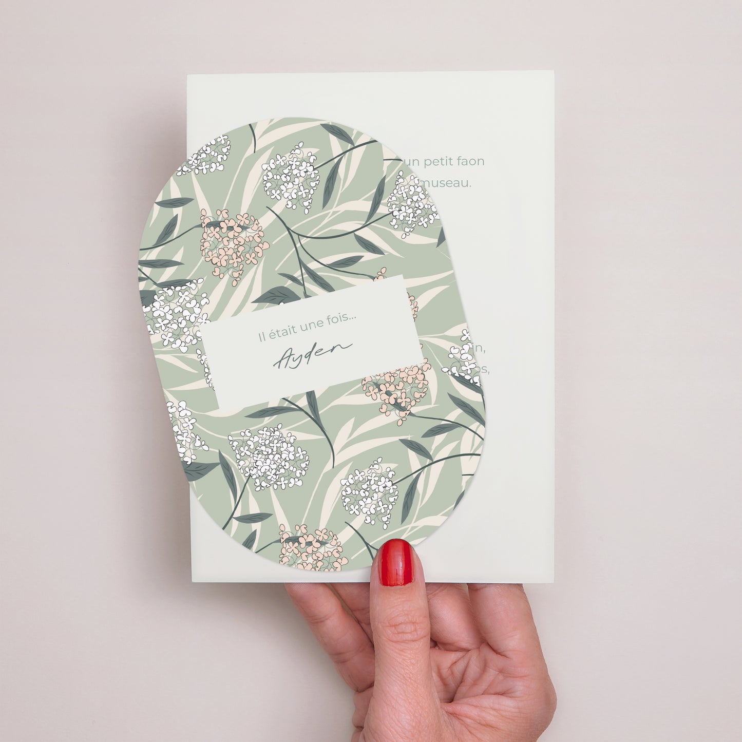 Faire-part Naissance bandeau, 2 cartes Douce Clairière photo N° 2