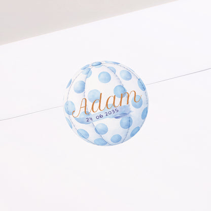 Sticker Naissance Rond Montgolfière à pois photo N° 1