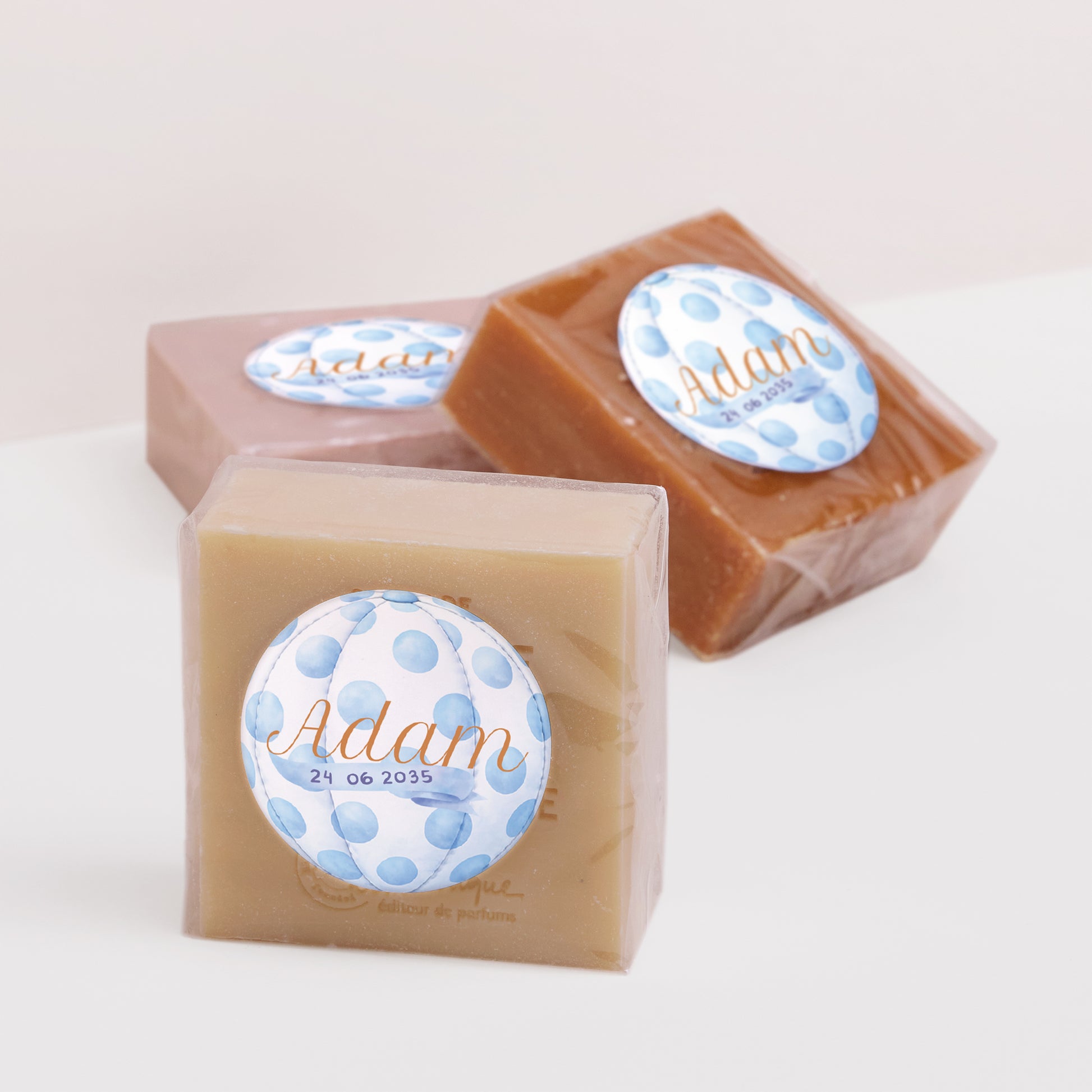 Sticker Naissance Rond Montgolfière à pois photo N° 2