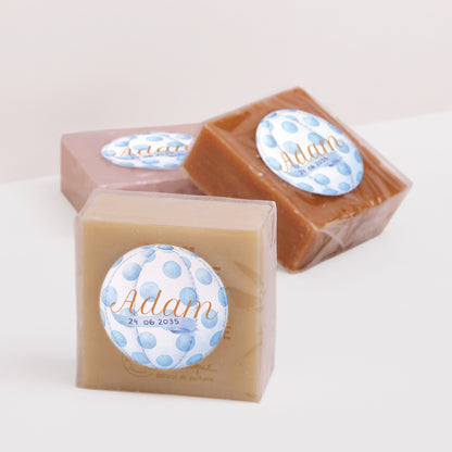 Sticker Naissance Rond Montgolfière à pois photo N° 2