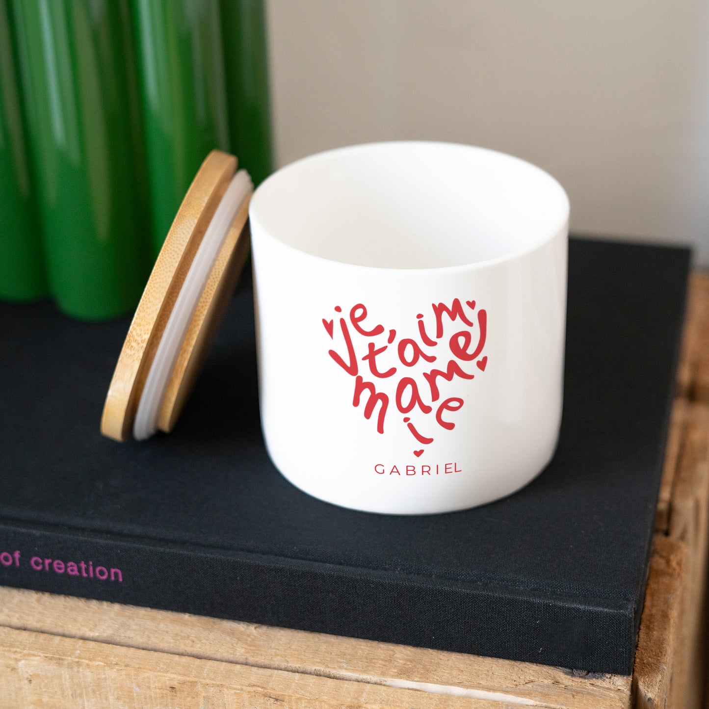 Pot en céramique 48 cl Cœur de Mamie photo N° 3