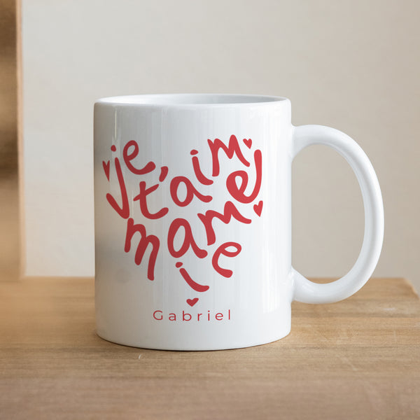 Mug Blanc Cœur de Mamie photo