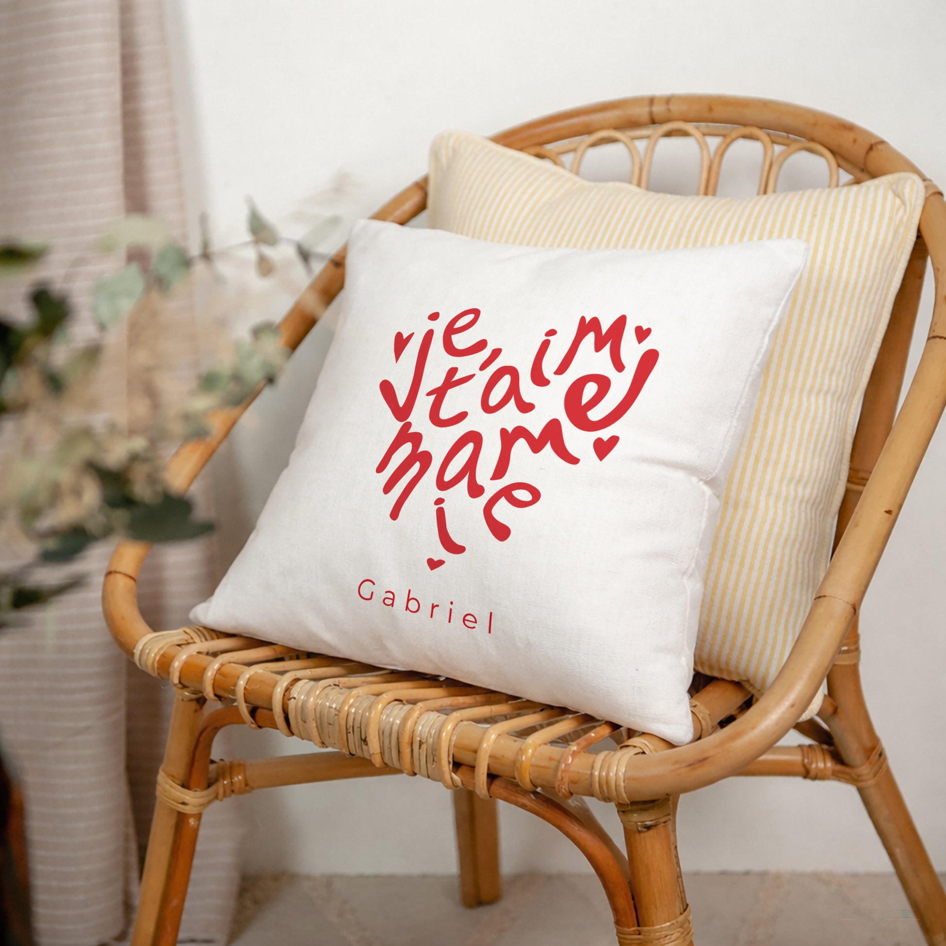 Coussin Beige naturel Cœur de Mamie photo N° 2
