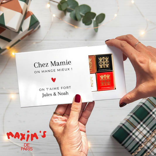Boite chocolat personnalisée 6 chocolats Tendresse de Mamie photo