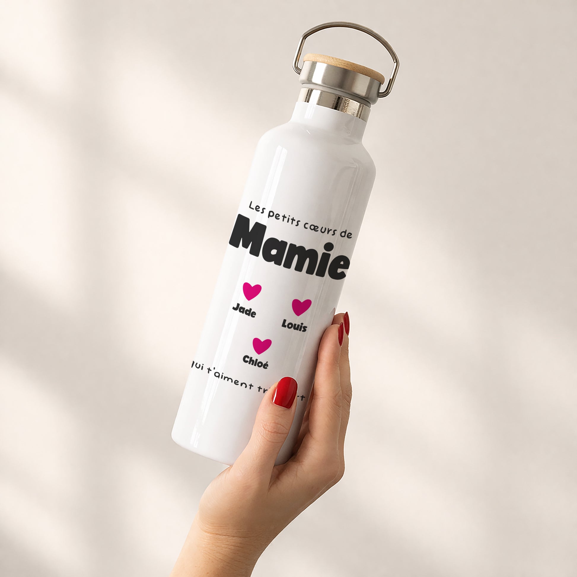 Gourde 75 cl Les petits cœurs de Mamie photo N° 2