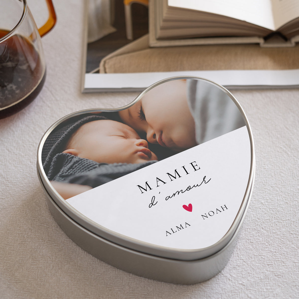 Boite métallique Cœur Love Mamie photo N° 1