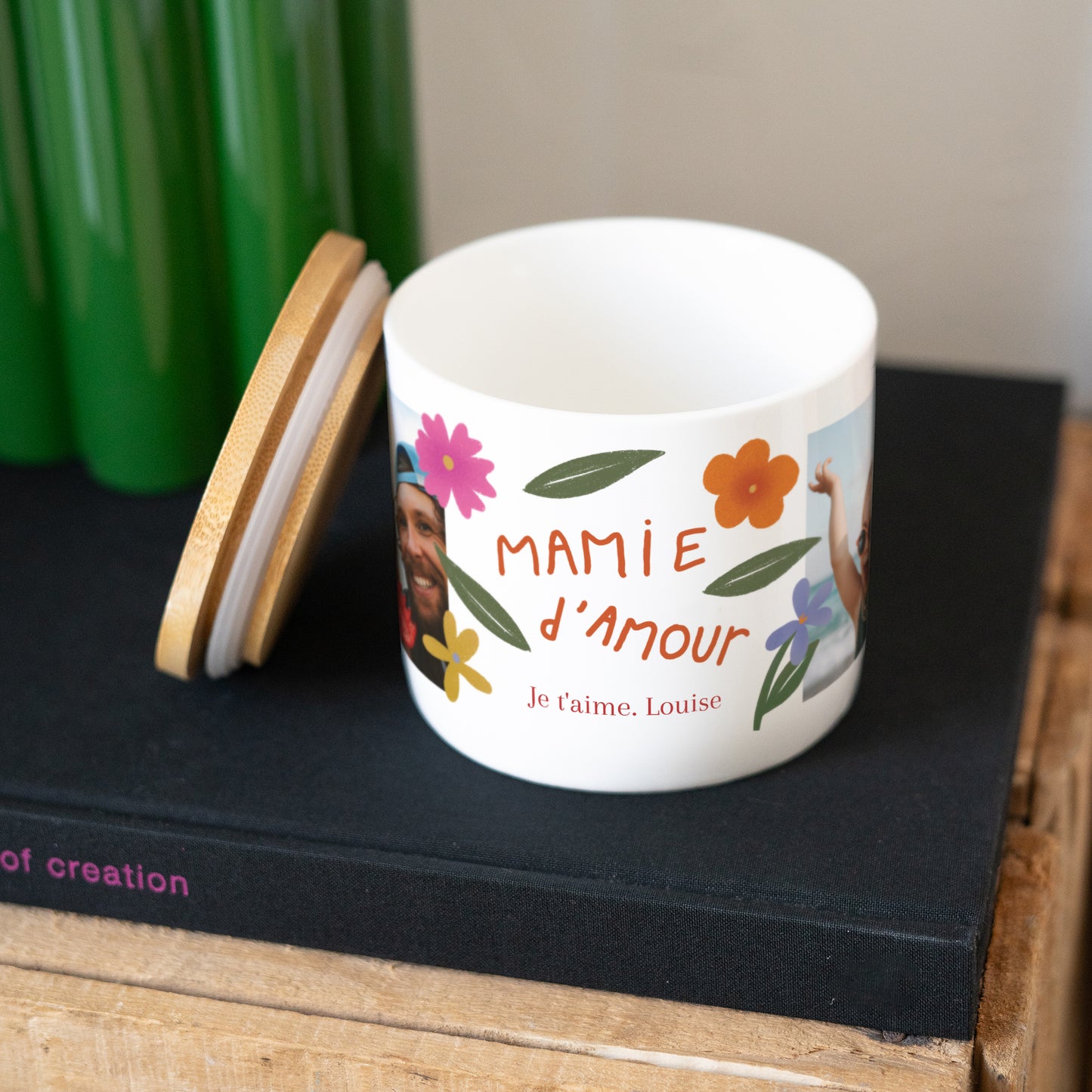 Pot en céramique 48 cl Mamie en or photo N° 3