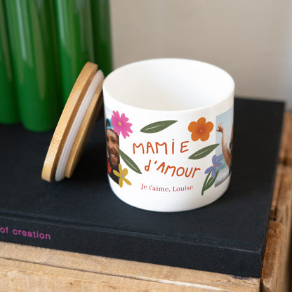 Pot en céramique 48 cl Mamie en or photo N° 3