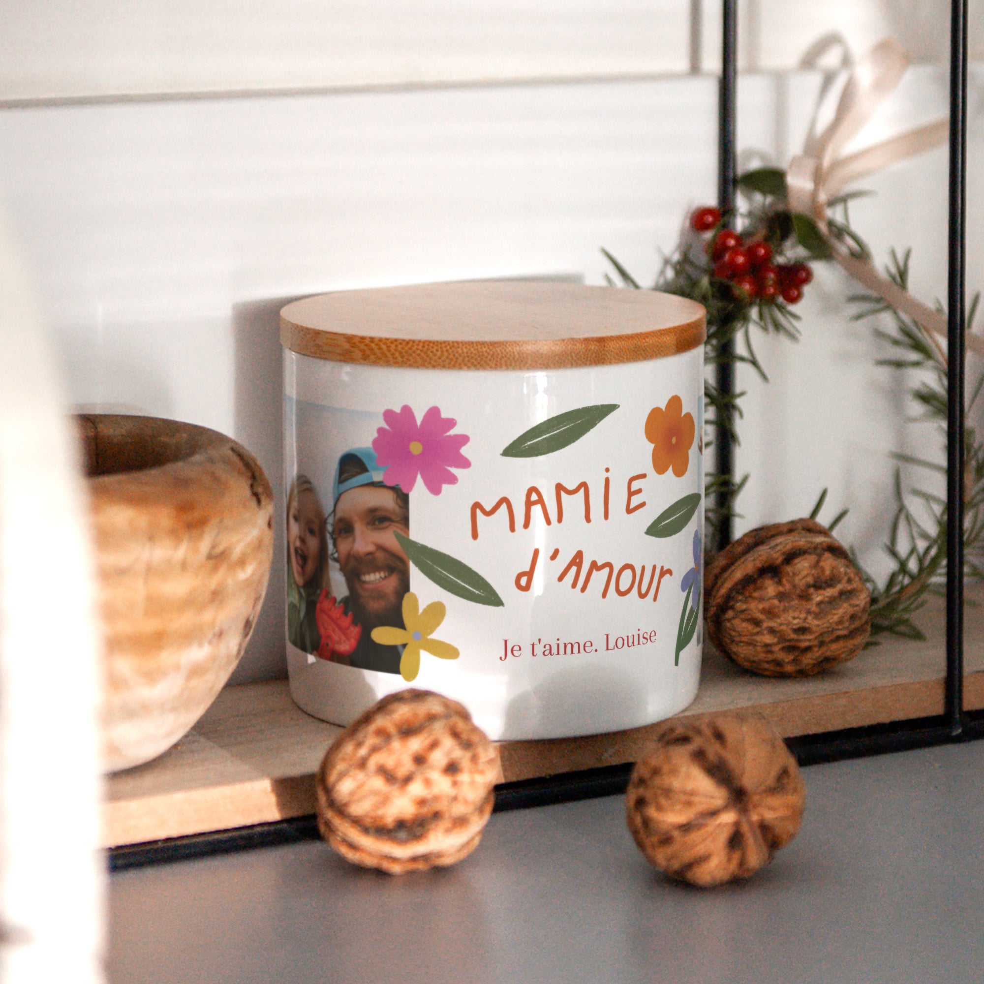 Pot en céramique 48 cl Mamie en or photo N° 4