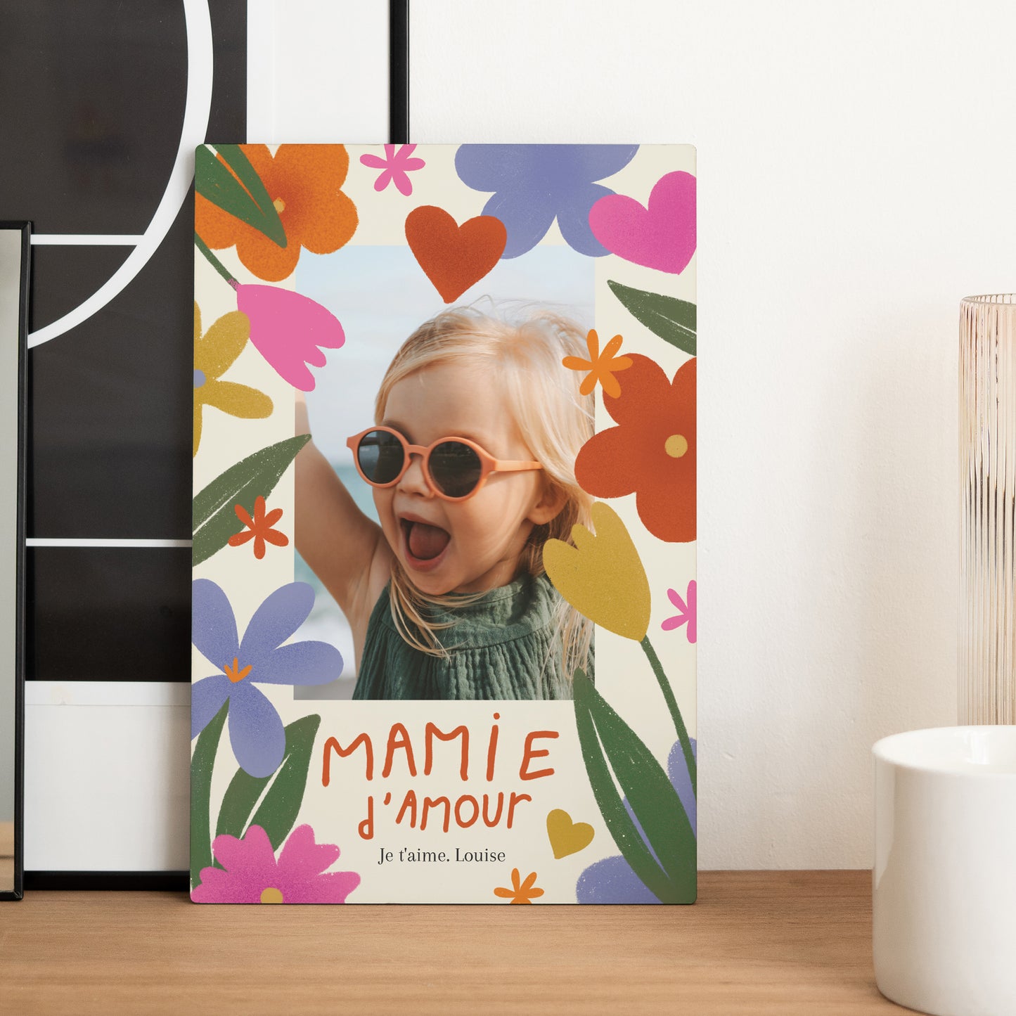 Cadre photo Portrait Mamie en or photo N° 2