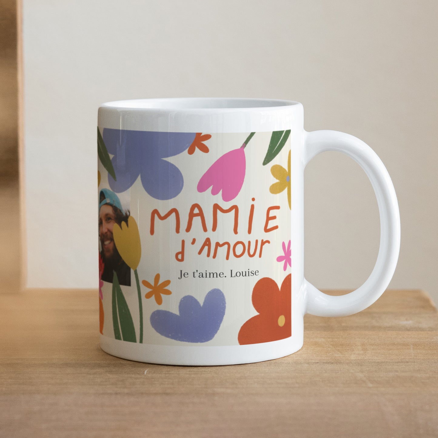 Mug Blanc Mamie en or photo N° 1
