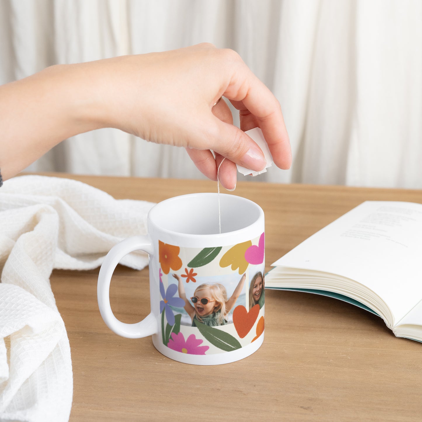 Mug Blanc Mamie en or photo N° 3