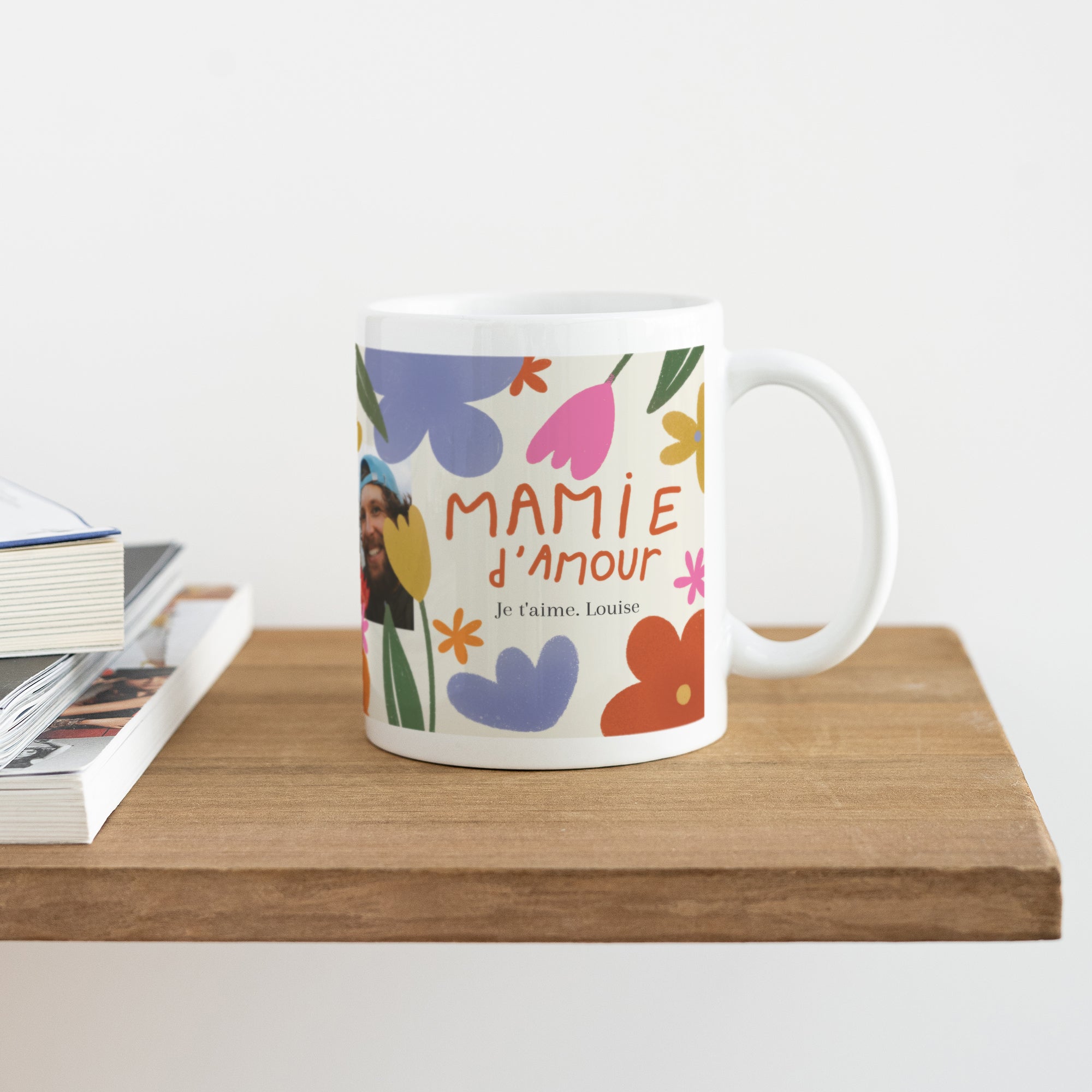 Mug Blanc Mamie en or photo N° 4