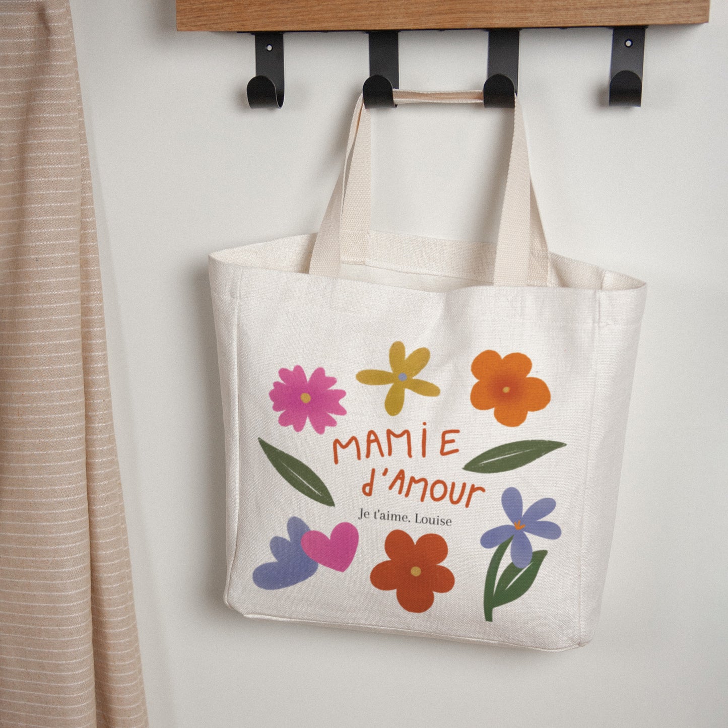 Tote bag Anse en toile Mamie en or photo N° 1
