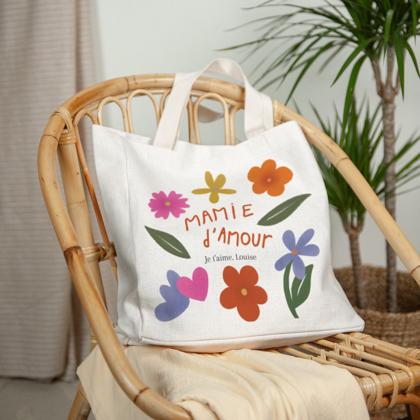 Tote bag Anse en toile Mamie en or photo N° 2