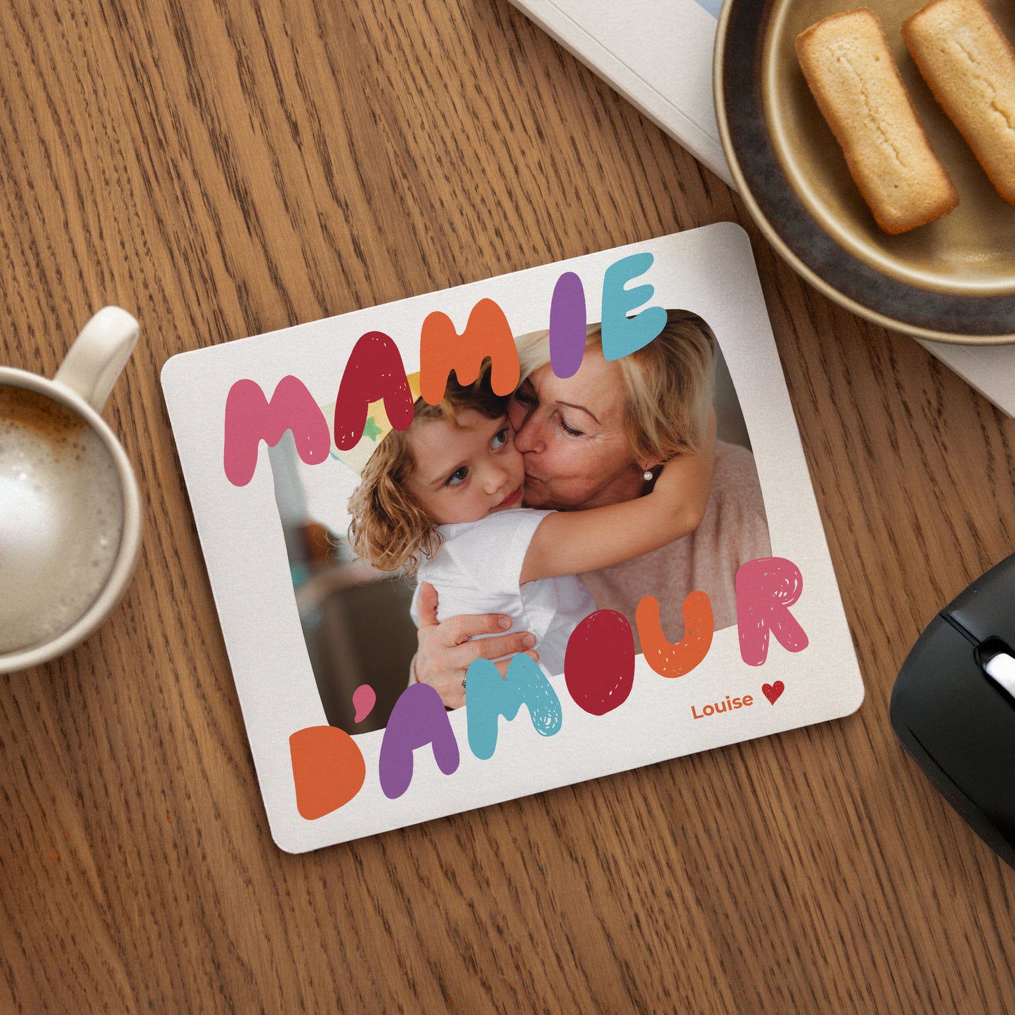 Tapis de souris Rectangle Ma Mamie d'amour photo N° 1