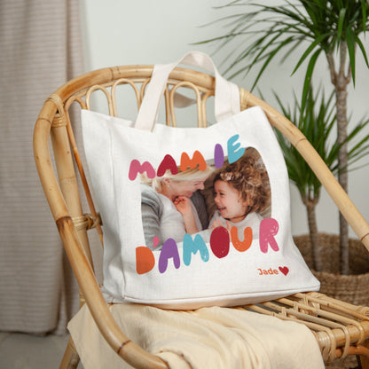 Tote bag Anse en toile Ma Mamie d'amour photo N° 2