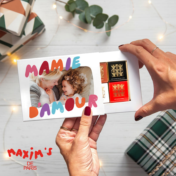 Boite chocolat personnalisée 6 chocolats Ma Mamie d'amour photo