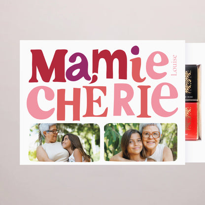 Boite chocolat personnalisée 6 chocolats Ma Mamie chérie photo N° 2