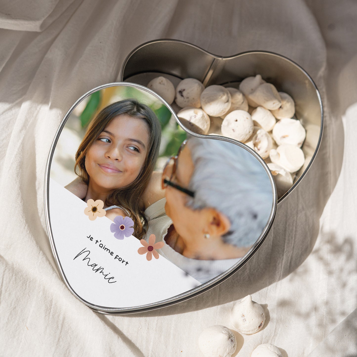 Boite métallique Cœur Grand-mère pour la vie photo N° 2