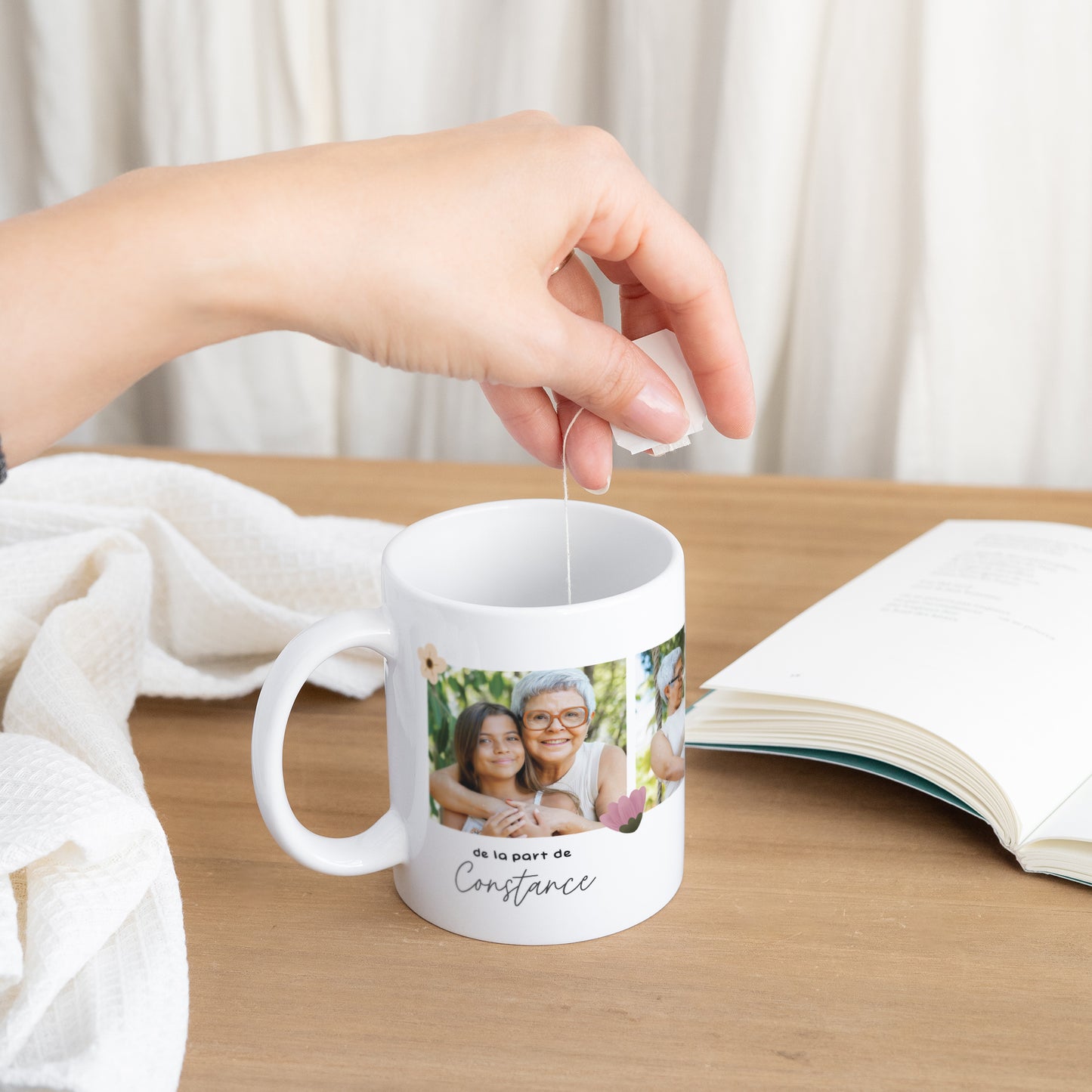 Mug Blanc Grand-mère pour la vie photo N° 3