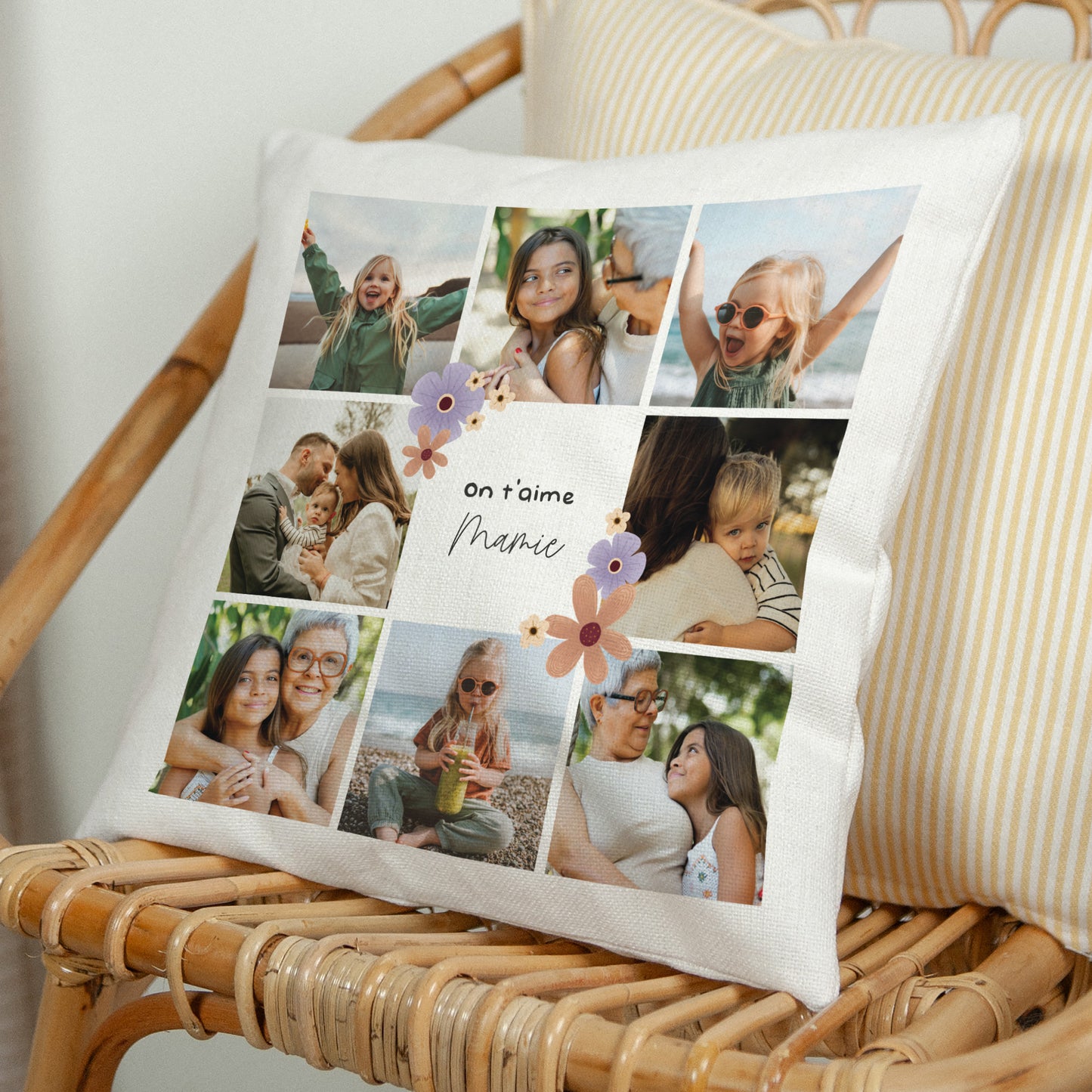 Coussin Beige naturel Grand-mère pour la vie photo N° 1