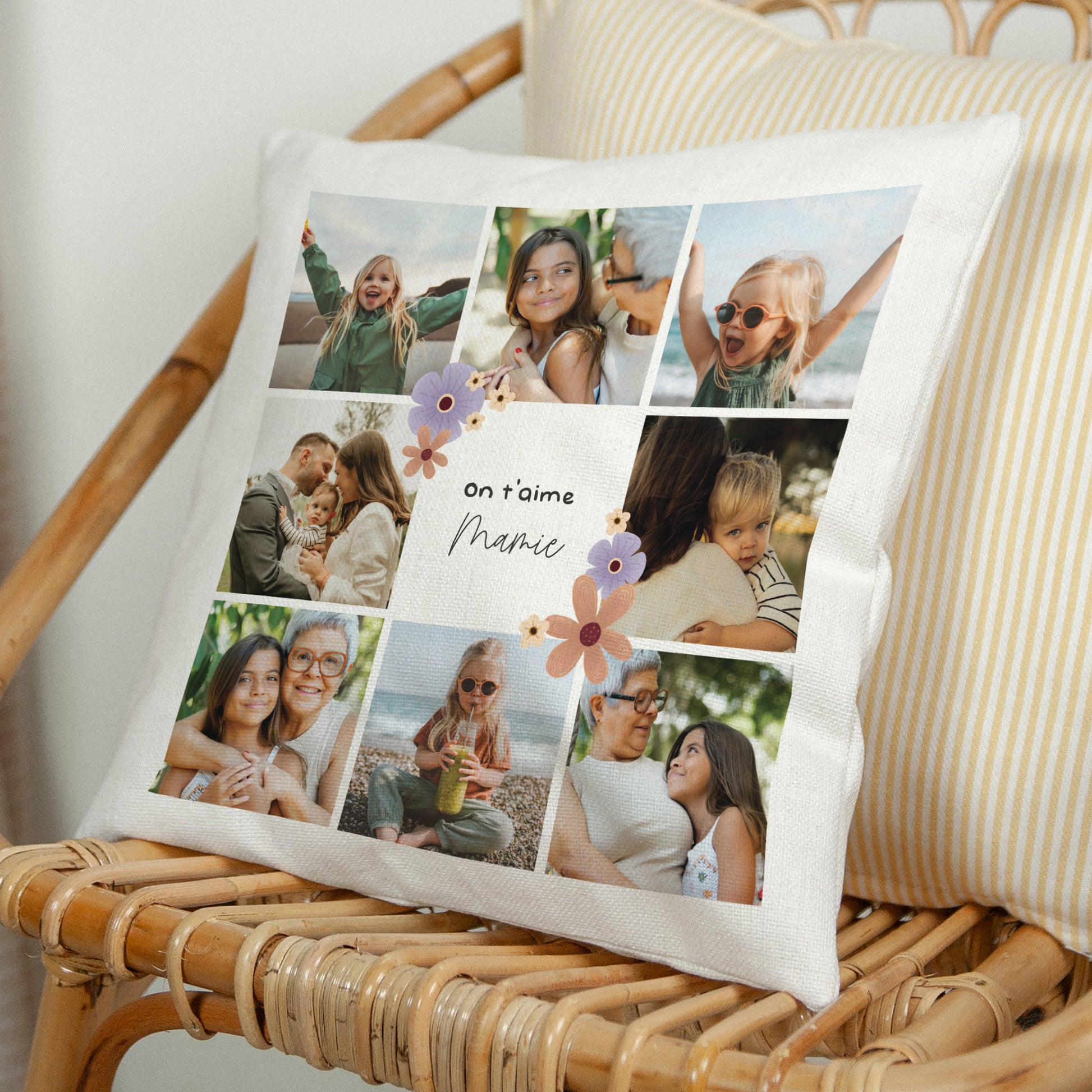 Coussin Beige naturel Grand-mère pour la vie photo N° 1