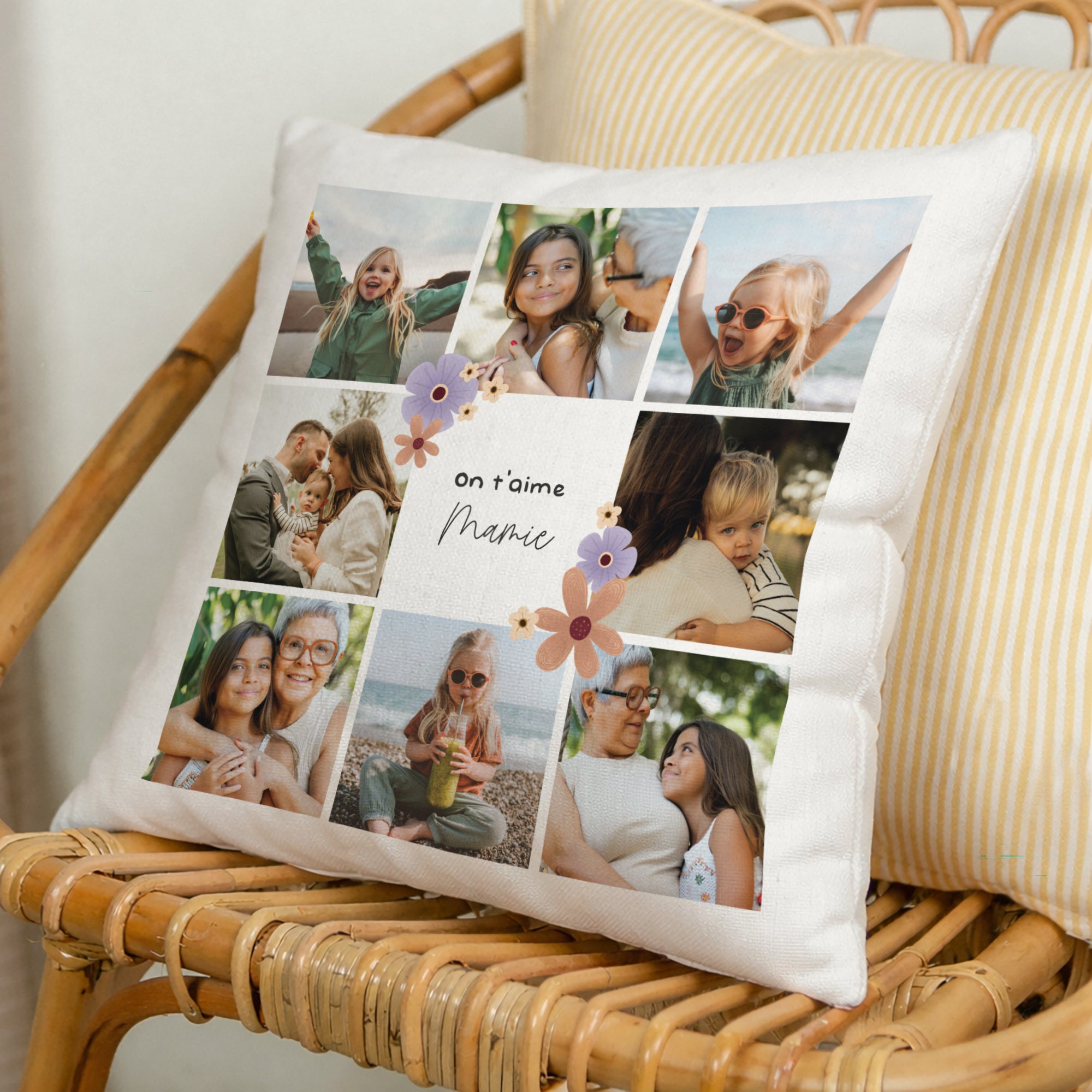 Coussin Beige naturel Grand-mère pour la vie photo N° 1