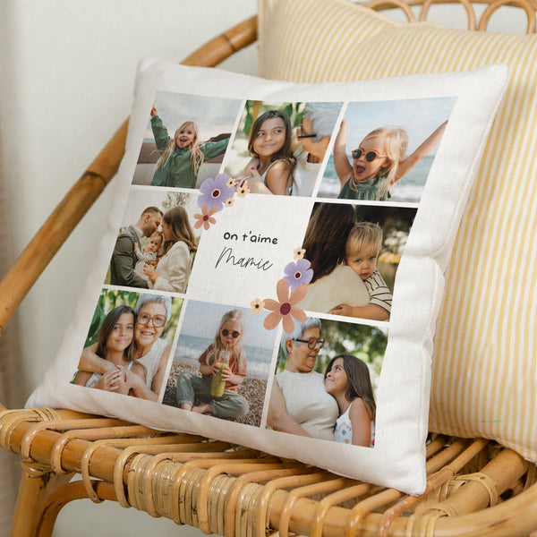 Coussin Beige naturel Grand-mère pour la vie photo