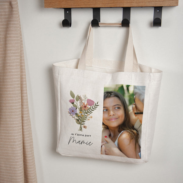Tote bag Anse en toile Grand-mère pour la vie photo