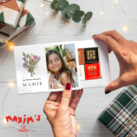 Boite chocolat personnalisée 6 chocolats Grand-mère pour la vie photo