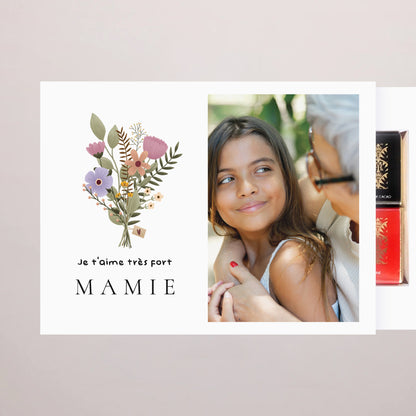 Boite chocolat personnalisée 6 chocolats Grand-mère pour la vie photo N° 2