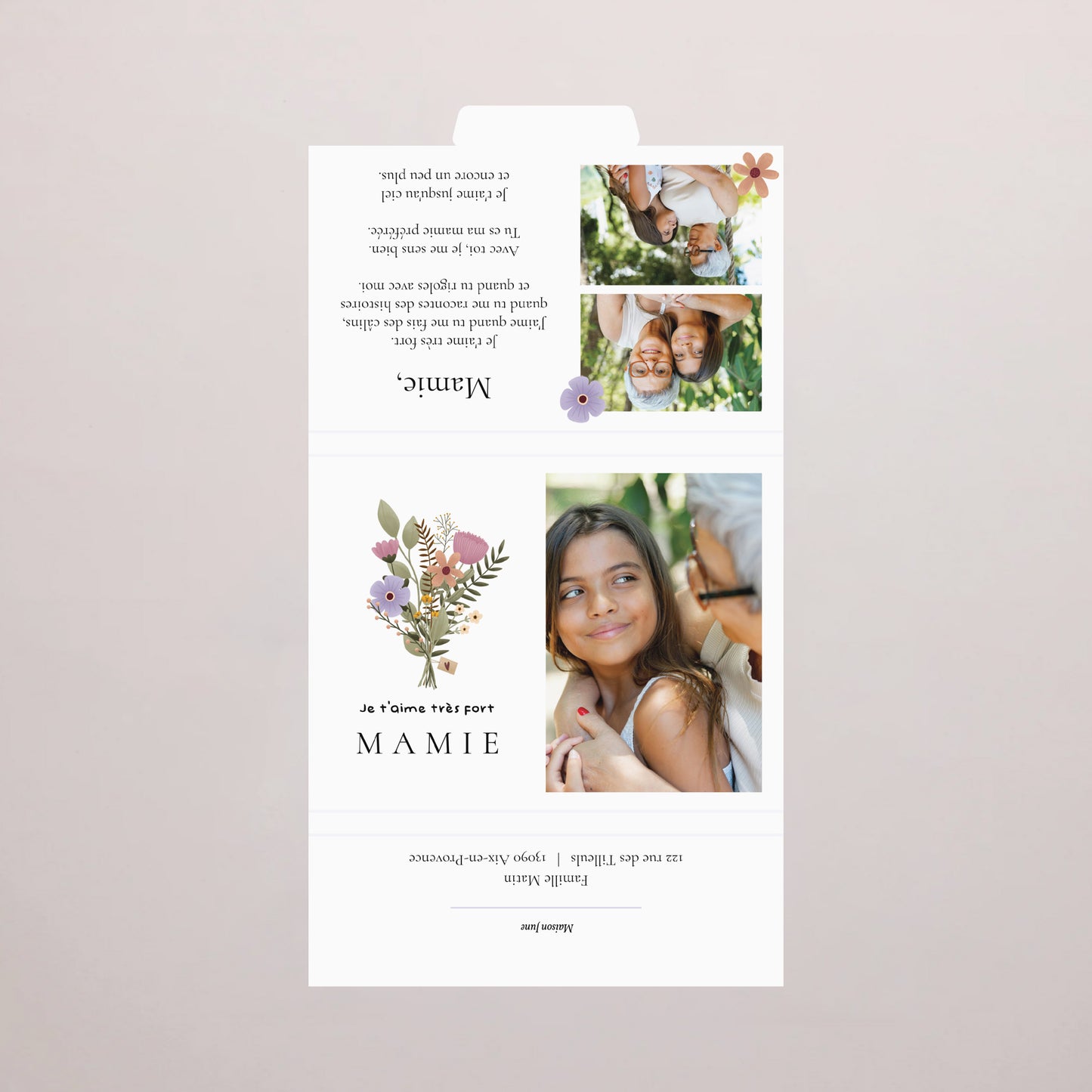 Boite chocolat personnalisée 6 chocolats Grand-mère pour la vie photo N° 3