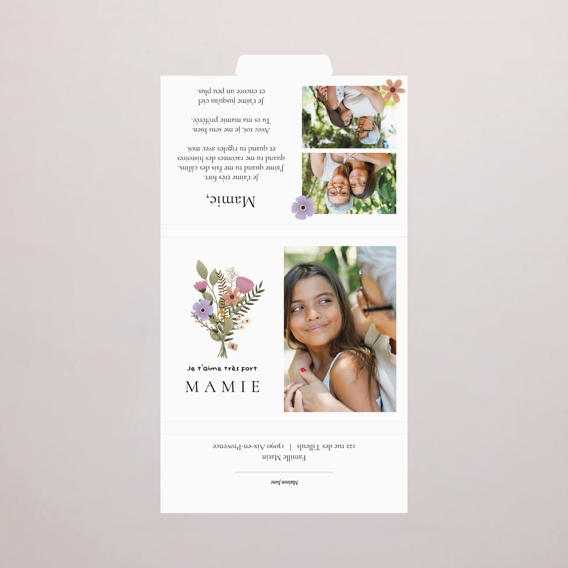 Boite chocolat personnalisée 6 chocolats Grand-mère pour la vie photo N° 3