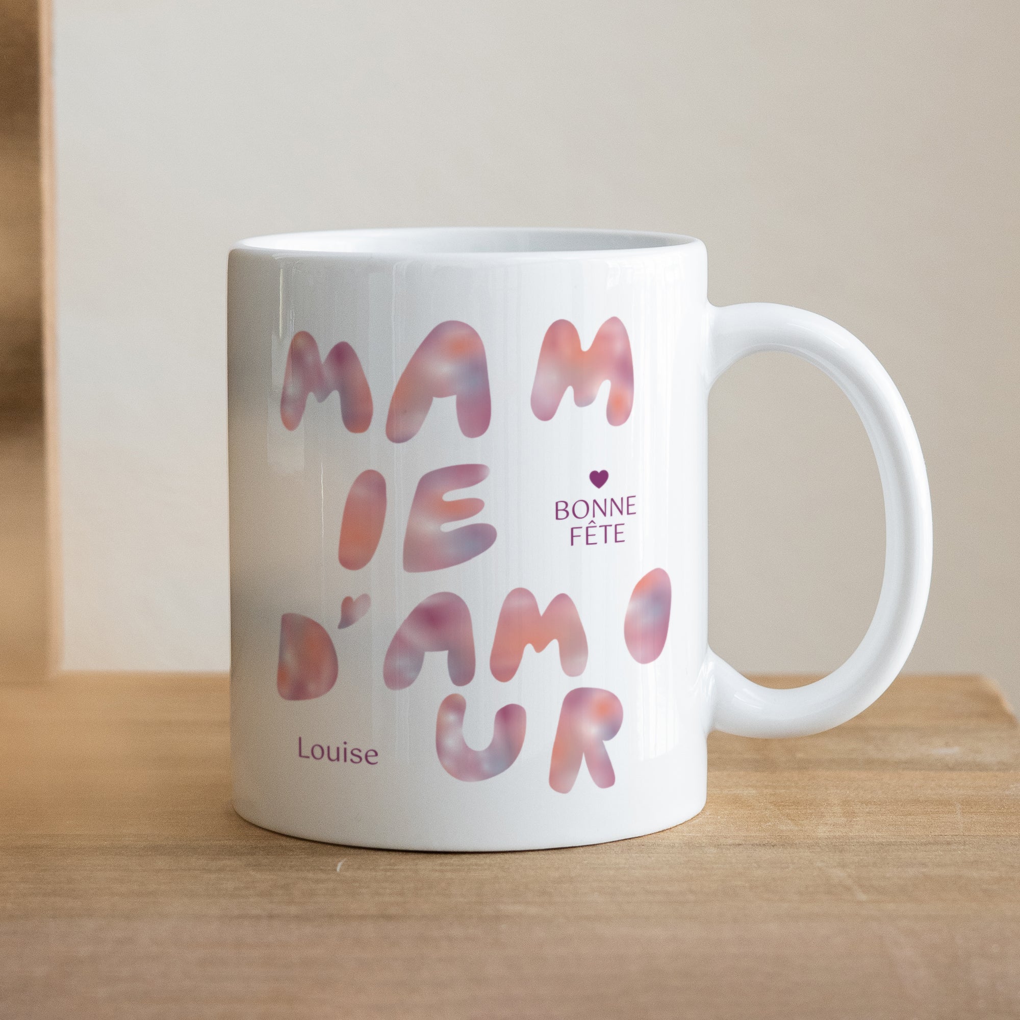 Mug Blanc Mamie sunrise photo N° 1