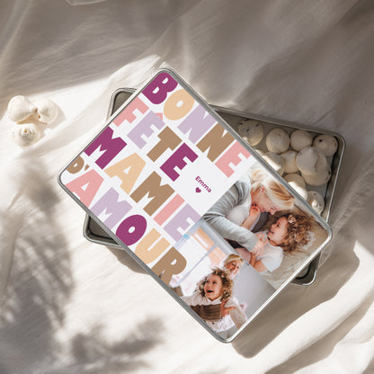 Boite métallique Rectangle Loving Mamie photo N° 1