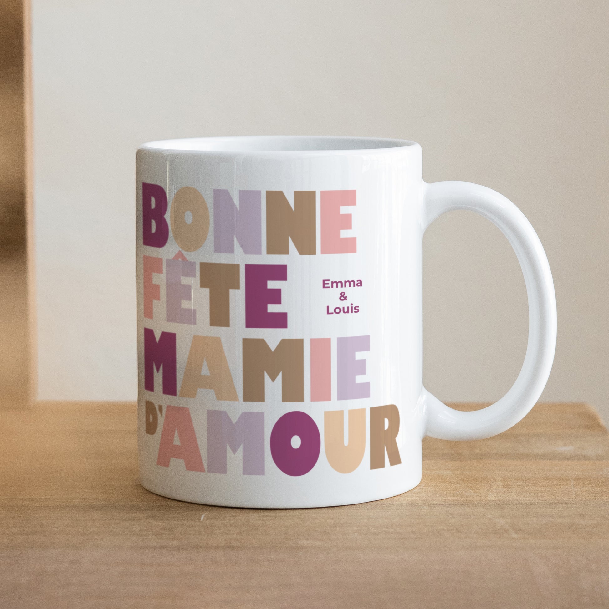 Mug Blanc Loving Mamie photo N° 1
